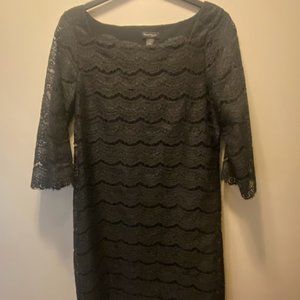 WHBM | Black lace midi dress | Size L